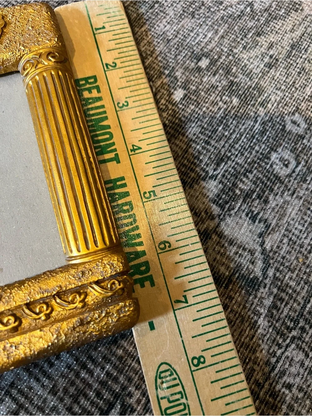 Vintage Gold Cherub Cupid Picture Frame 1990s Hollywood Regency 3.5 x 5” Photo